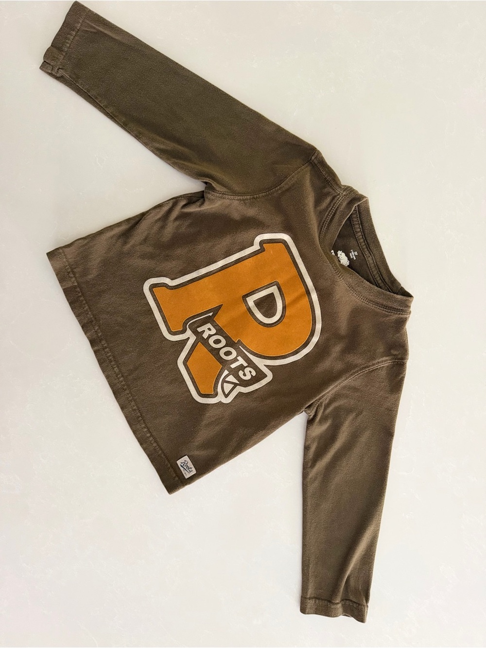 Roots Toddler Long Sleeve Varsity Graphic Tee • Size 3T - Picture 2 of 5